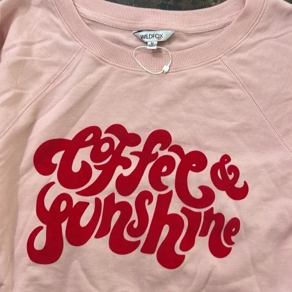 Wildfox M Coffee & Sunshine Statement Sweatshirt - Picture 3 of 8